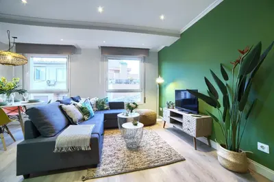 Zona de estar de Apartamentos4U Tudela Centro - Parking incluido