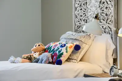 Cama o camas de una habitación en Apartamentos4U Tudela Centro - Parking incluido