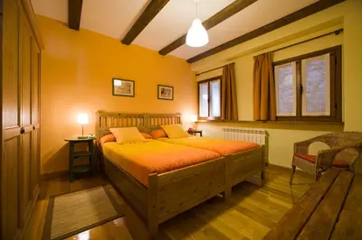 Cama o camas de una habitación en Aitonarena Ochagavia