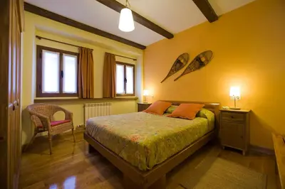 Cama o camas de una habitación en Aitonarena Ochagavia