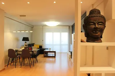 Zona de estar de Apartamento el Budha