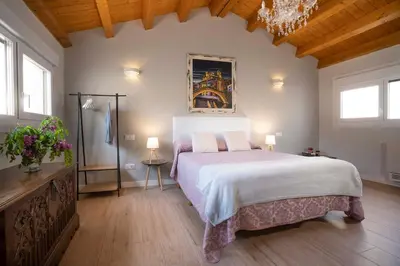 Cama o camas de una habitación en Apartamentos Terraza Ega