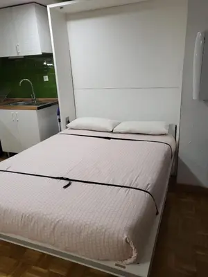 Cama o camas de una habitación en Apto VIELHA CENTRO Internet fibra