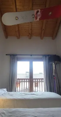 Cama o camas de una habitación en Unifamiliar con jardin VU-HUESCA-22-315