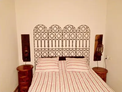 Cama o camas de una habitación en Unifamiliar con jardin VU-HUESCA-22-315