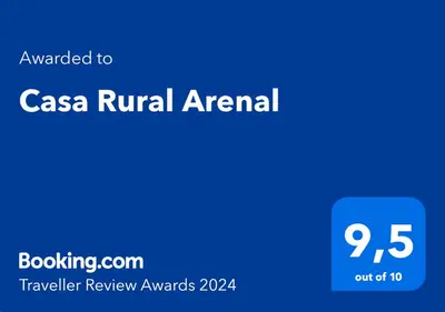 Certificado, premio, señal o documento que está expuesto en Casa Rural Arenal