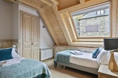 Cama o camas de una habitación en LUDERNA- Apartamento Vista Unha C