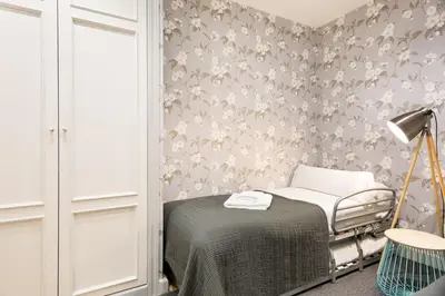 Cama o camas de una habitación en Luderna - Apartamento con terraza Bonaigua B1 Joanchiquet