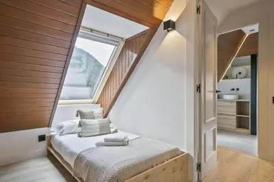 Cama o camas de una habitación en Luderna - Apartamento Mirador Bonaigua