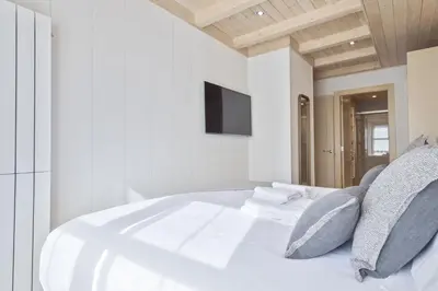 Cama o camas de una habitación en Luderna - Apartamento Val de Ruda A38 de Sanèla