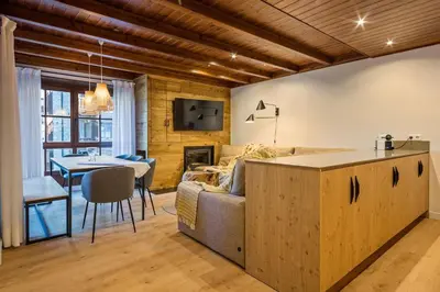 Una televisión o centro de entretenimiento en Luderna - Apartamento Val de Ruda A9 Peülla