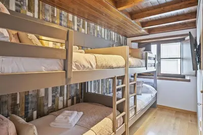 Cama o camas de una habitación en Luderna - Apartamento Val de Ruda B14 Paulet