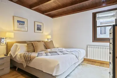 Cama o camas de una habitación en Luderna - Apartamento Val de Ruda B14 Paulet