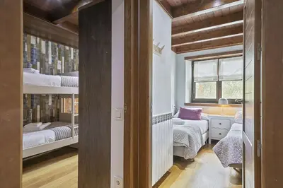 Cama o camas de una habitación en Luderna - Apartamento Val de Ruda B15 Baretja