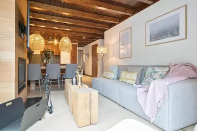 Zona de estar de Luderna - Apartamento Val de Ruda B3 Entecada