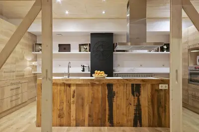 Una cocina o zona de cocina en Luderna - Apartamento Val de Ruda E4 de Marimanha