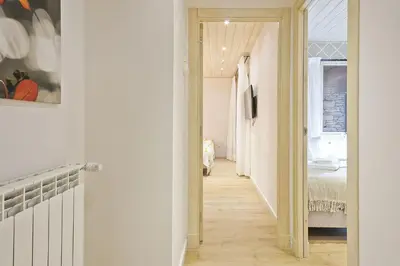 Cama o camas de una habitación en Luderna - Apartamento Val de Ruda E4 de Marimanha