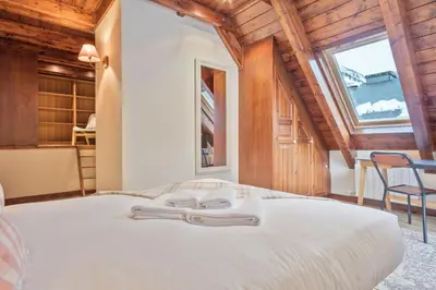 Cama o camas de una habitación en Luderna - Dúplex Val de Ruda C10 Estanh Redond