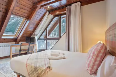 Cama o camas de una habitación en Luderna - Dúplex Val de Ruda C10 Estanh Redond