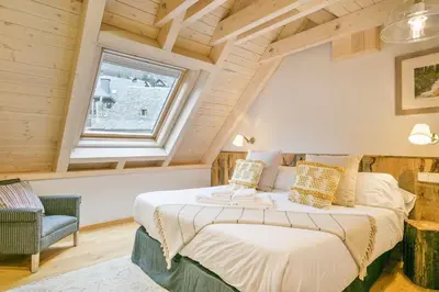 Cama o camas de una habitación en Luderna - Tríplex Tuc dera Salana