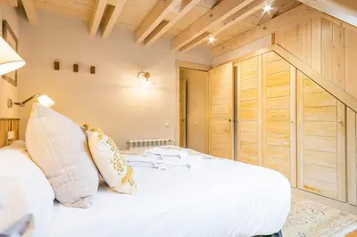 Cama o camas de una habitación en Luderna - Tríplex Tuc dera Salana