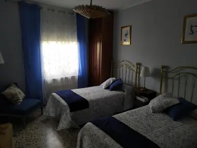Cama o camas de una habitación en Casa Rural Villa de Ambel