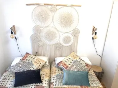 Cama o camas de una habitación en Apartamento Turístico El Enclave