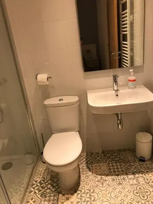 Un baño de Hostal Casiano Camarasa