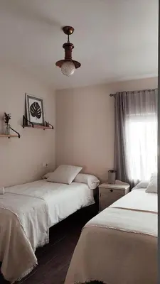 Cama o camas de una habitación en Guara VIVA Abiego