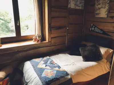 Cama o camas de una habitación en Llar Era Cabaneta