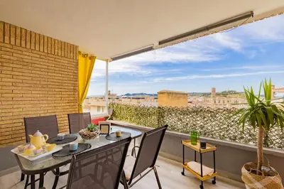 Un balcón o terraza de Atico la casa de Tudela