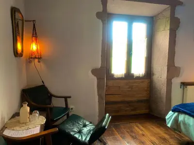Cama o camas de una habitación en Posada de Ziga