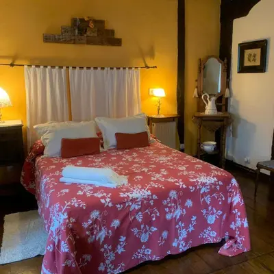 Cama o camas de una habitación en Posada de Ziga