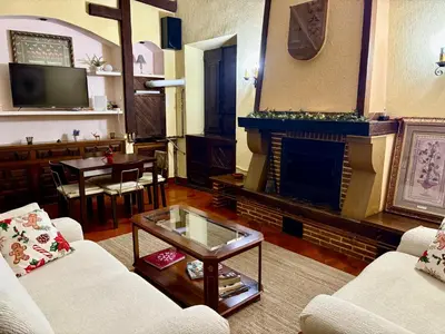 Zona de estar de Apartamento medieval en el Camino De Santiago