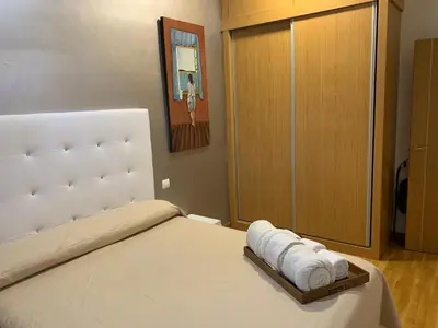 Cama o camas de una habitación en Cozy apartment Plaza del Pilar - San Felipe