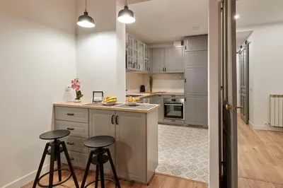 Una cocina o zona de cocina en El Roblón de la Estafeta