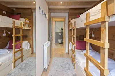 Cama o camas de una habitación en Luderna - Apartamento Val de Ruda A30 Manaud