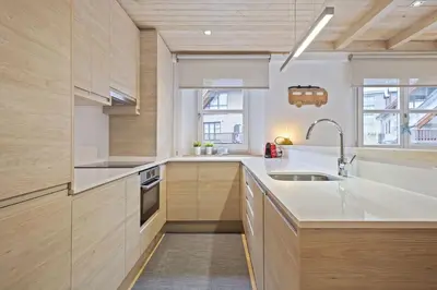 Una cocina o zona de cocina en Luderna - Apartamento Val de Ruda A30 Manaud