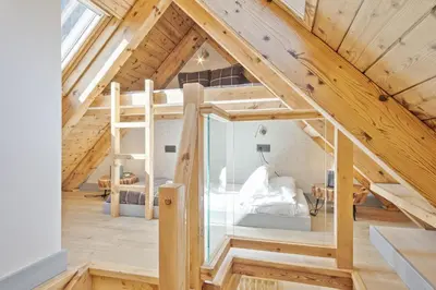Cama o camas de una habitación en Luderna - Val de Ruda C23 Barbacans