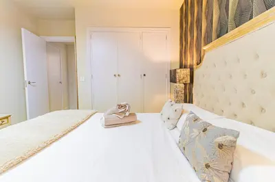 Cama o camas de una habitación en Apartamento Plaza del Pilar