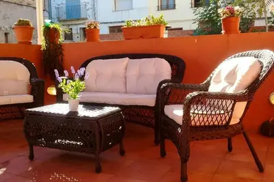 Zona de estar de Charming Apartment in Castelserás - 60 sqm - Parking included