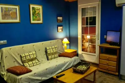 Zona de estar de Charming Apartment in Castelserás - 60 sqm - Parking included