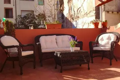 Zona de estar de Charming Apartment in Castelserás - 60 sqm - Parking included
