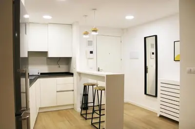 Una cocina o zona de cocina en Apartamenticos Plaza Sas I