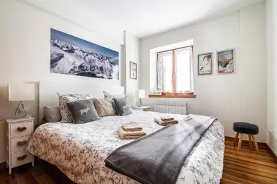 Cama o camas de una habitación en EGUA de Alma de Nieve