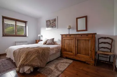 Cama o camas de una habitación en NOGUERA de Alma de Nieve