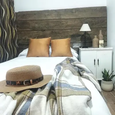 Cama o camas de una habitación en Casas Rurales Los Marqueses