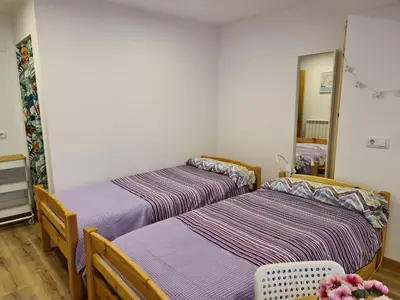 Cama o camas de una habitación en Casa de Mares y sueños