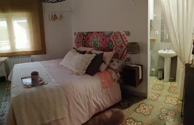 Cama o camas de una habitación en Casa de Mares y sueños