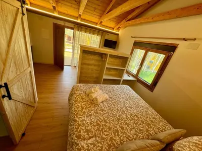 Cama o camas de una habitación en Alojamientos La Alberca